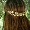 Andelaisi Boho Leaf Hair Comb Gold Leaf Bridal Hair Comb Barrette Olive Branch Hair Combs Headpiece Vintage Leaf Headpiece Comb for Women Bridesmaid Wedding Hair Accessories