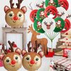 HADCKJA Reindeer Balloons Christmas Party Supplies Christmas Balloons Reindeer Foil Balloon Christmas Latex Balloon for Christmas Party Decorations Christmas Theme Birthday Decorations 15Pcs