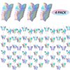 40 Feet 3D Iridescent Butterfly Hanging Garlands Holographic Butterflies Laser Paper Garland Party Streamers for Home Ceiling Decor Birthday Party Baby Shower Wedding Theme Backdrop Decoration