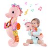 Fuzqq Baby Girl Toys 0-6 Months,Infant Musical Stuffed Animals Soft Toy with Bright Colors,Crinkle Sound Paper, Multi-Textures & Rattles,Baby Newborn Toys for 0 3 6 9 12 Months Boy/Girls(Pink)