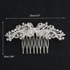 Brihasory Bowknot Bride Wedding Hair Comb Silver Crystal Rhinestone Bridal Hair Accessories for Bride Party Prom Head Pieces Flower Hair Sides Elegant Hair Clips for Women and Girls Bridesmaids Gifts