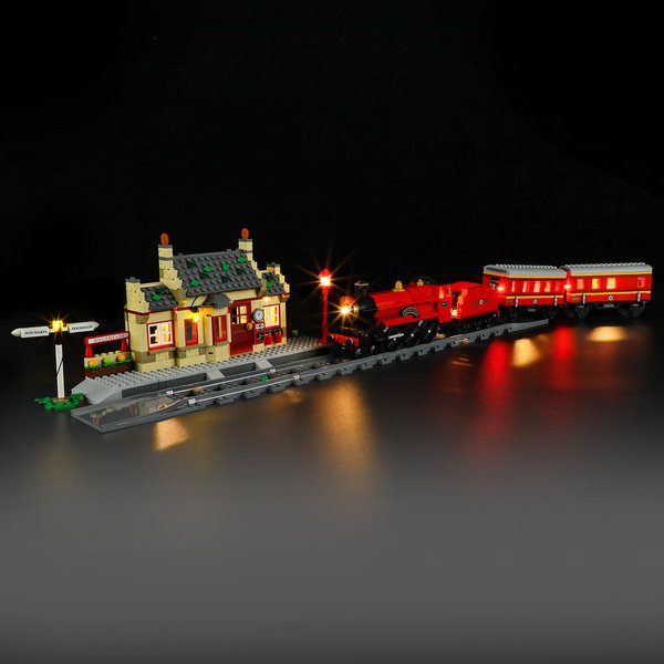 Mililier LED Light Kit for Lego 76423 Hogwarts Express & Hogsmeade Station Set, Compatible with Lego 76423 Building Blocks Model(Not Include Blocks Set)