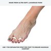 ForPro Toe Separator Strips, Individual Pedicure Toe Separators, 6” L, White, 100-Count