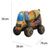 Self standing 4D Aluminum foil balloon toy armed forces digger engineering vehicle children birthday balloon decoration party decoration (3D Mixer Truck)