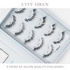 Sicurl The City Siren Lashes, Foxy Wispy Eyelashes, False Eyelashes Everyday Use, Individual Lashes, Easy to Apply, No Lash Glue Included, 5 Sets of Eyelashes