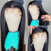 daparo Straight Lace Front Wigs Human Hair Pre Plucked 13x4 HD Transparent Lace Frontal Wigs Human Hair with Baby Hair 180% Density Glueless Human Hair Wigs for Women Natural Black 30inch