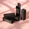 Framendino, 50 Pack Black Rectangle Lipstick Boxes Lip Gloss Boxes Lipstick Bottle Boxes Reusable Lip Balm Packaging Cases Essential Oil Wrapping Box for DIY Lip Gloss Gift Packaging