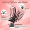 Lash Clusters, 72 Pcs Individual Cluster Lashes DIY Lash Extension 10-16mm Eyelash Clusters Volume Wispy Lashes Super Thin Band Reusable Soft & Comfortable（T01-72-D-10-16MIX）