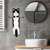 Infaccial Funny Cat Hand Towel for Kitchen and Bathroom,Decorative Hanging Cat Towels for Cat Lovers,Christmas Cat Gifts for Women(Tuxedo Cat)