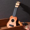 Kisangel 1pc Wooden Kids Ukulele Toy Toddler Guitar Classical Instrument Ukulele Musical Toy for Preschool Children ( Light Brown )