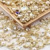 50pcs Random Gold Nail Charms Luxury Nail Rhinestones Nail Gems 3D Alloy Flower Butterfly Nail Art Charms Metal Snake Bear Heart Bow Star Charms for Nails Mix Styles Nail Jewels for Nail Art Supplies