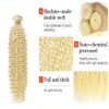 613 Bundles Blonde Deep Wave Human Hair Bundles 14 14 14 inch 8A Grade Brazilian Virgin Remy Hair Extensions 3 Bundles Double Weft Blonde Bundles Human Hair 613 Deep Wave Bundles