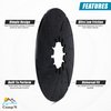 Camp'N Fifth Wheel Hitch Lube Plate - 10" Ultra Low Friction Lube Disc (Black)