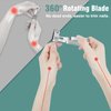 Popular Wide Jaw Opening Toenail Clippers with Catcher & 360°Rotary Nail Clippers for Seniors, No Splash Mess Free Self Collecting Nail Cutter w Catching Storage Unique Novelty Gifts for Men Women