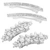 4 Pcs Rhinestone Hair Clips for Women, Crystal Hair Barrettes Sliver Pearl Rhinestone Hair Accessories Bridal Hair Clips for Wedding, Party, Prom