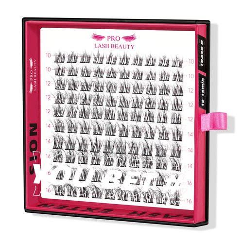 Lash Clusters 3D Fluffy Cluster Lashes 120Pcs Individual Lashes 3D Effect Eyelash Clusters DIY Lash Extension Natural Like Real Lashes Thin Band Soft Touch Easy to Apply (Tease,10-16mix)
