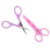 Humbee Eyebrow Scissors, Small Scissors for Facial, Nose, Eyebrow, Mustache, and Beard Hair Trimming & Grooming, Straight Edge, Purple Long Cap