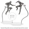 Action Figure Stand with Adjustable Metal Support Arm, Action Figure Display Holder Stand Base Compatible with HG RG SD SHF Gundam 1/144, Includes Screwdriver for Doll and Toy Display(2Pcs Clear)