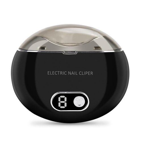Electric Nail Clipper, 3 Speeds Automatic Nail Clipper, USB Rechargeable 2in1 Electric Nail Trimmer for Adults, Seniors, Children, Weak Hand (Black)