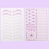 2pieces Two Sides 1.5mm Thickness Brow Practice Skin Silicone Tattoo Practice Skin with Purple Lines for Microblading Nano Brows Ombre Brows DuBeauty (2pcs)