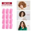 Syhood 48 Pcs Foam Sponge Hair Rollers Soft Sleeping Curlers Flexible Sponge Curler and Rat Tail Comb for Women Hairdressing Styling(Pink,1.57 inch)