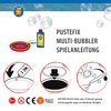 PUSTEFIX Multi Bubbler Giant Bubble Ring and Multi Bubble Ring Toy Set for Kids Includes 8.45 oz Bubble Solution Bottle and Liquid Tray Makes Big Bubbles, Multicolor, Model: 505310