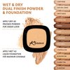 Khasana Pressed Powder, Dual Wet & Dry Foundation, Vitamin E & C Infused, Apply Wet for Maximum Coverage or Dry for Finishing, Matte Poreless, Setting Makeup, Flawless Finish, Shine & Oil Free #6 Sand