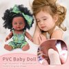 TUSALMO 10 INCH Black Baby Doll Toy with Accessories - African American Baby Dolls in Gift Box - Ideal Holiday, Christmas, Birthday Gift for 3 Year Old Girls - Soft Body Black Dolls for Toddlers