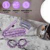 Satin Heatless Curling Rod Set, Hair Rollers for Curls, Premium Satin for Voluminous Curls Overnight Curls to Sleep in Heatless Curling Rod Headband Hair Wrap Set All Hair Types (Plush Purple, Medium)