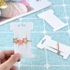 Mototo 200 PCS Hair Clip Bow Display Cards Hair Barrettes Jewelry Display Holder Rectangle Paper Cardboard for Hair Accessories Display and Organizing, 4 x 2-1/2 Inches (White)
