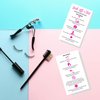 Lash Lift + Tint Aftercare Instruction Cards | 50 Pack | 2 x 3.5” inches Business Card Size | Eyelash Lift and Tint Kit at Home DIY aftercare Supplies | White with Pink Icon Design