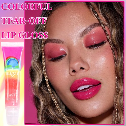 WENJLYJ 4 Pcs Color Changing Lip Gloss,Smooth Long Lasting Shiny Magic Color Jelly Color Changing Lipstick Lip Balm,Moisturizing Colorful Lip Stain Oil Lipgloss Lip Tint Set for Women