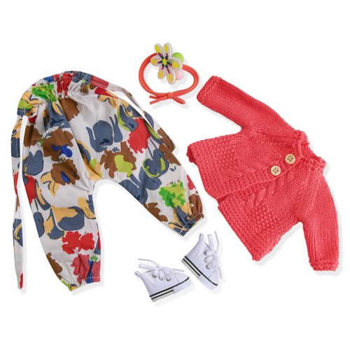 BlissfulPixie Handmade Waldorf Doll Clothes 12 inch Clothing Set with Pretty Box Girl Christmas Birthday Present-Agata's Clothes Accessories