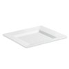 Squarete White Hard Plastic Elegant Disposable 9'' Inch Dinner Plates 1 Pack Of 10 Per Pack