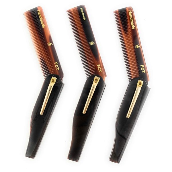 G.B.S Handmade Folding Comb for Men and Women, FCT, Pack of 3