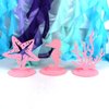 6Pcs/Pack Pink Mermaid Party Decoration DIY Felt Table Centerpiece Under The Sea Party Decorations for Ocean Theme Girl Little Mermaid Birthday Baby Shower Party Supplies