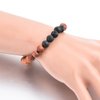 Mystiqs Lava Rock and Dark Wood Beaded Bracelet Essential Oil Diffuser for Men,Women Aromatherapy Ideal for Anti-Stress or Anti-Anxiety