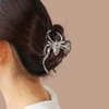 Halloween Hair Claw Clips Hair Claw for Women 1Pcs Spider Hair Claw Clips for Thick Hair Silver Hair Clips Hair Clips Metal Hair Clips Silver Spider Designs Halloween Clips Cute Hair Clips Accessories