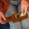 Bits and Pieces - Stash Your Cash - Secret Puzzle Box - Camouflage Your Cash Money Holder - Brain Teaser - Wooden Secret Compartment