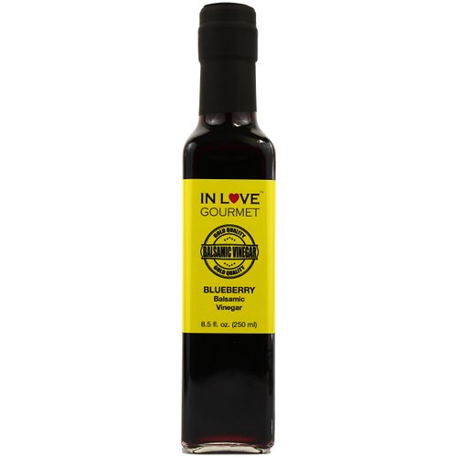 In Love Gourmet Blueberry Balsamic Vinegar 250ML/8.5oz Great on Salads, Steaks, Venison and Amazing on Ice Cream