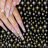 120pcs Gold Silver Star Nail Charms for Nails Design Metal Stars Nail Art Charms Mix Size Shape Nail Studs Star Nail Charm 3D Star Charms Nail Decor Nail Jewels for Nail Art Supplies Nail Accessories