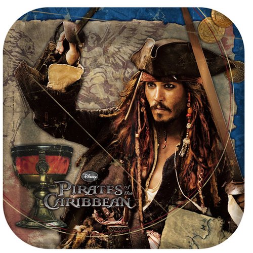 Hallmark Pirates of The Caribbean 4 - Shaped Dinner Plates