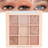9 Colors Nude Champagne Gold Matte Shimmer Eyeshadow Palette for Eye Makeup,High Pigmented Eye Shadow Primers Powder Palet de sombras de ojos-04#