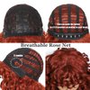 GKtineke-Curly-Wig Big-Curly-Wigs-for-White-Black-Women 20 Inch- Long-Curly-Afro-Wig-with-Bangs Synthetic-Hair-Replacement-Wigs-for- Cosplay and Daily(Ginger，Copper