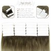 Lacerhair Rooted Tape in Hair Extensions Human Hair Seamless Skin Weft Real Remy Invisible Natural Hair #8G/60A Double Sided Light Platinum Blond with Light Ash Brown Roots 20" 50g