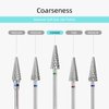 HYTOOS Cone Nail Drill Bits, Coarse 15mm Taper Nail Bit, 3/32 Right-Way Carbide Drill Bits for Nails, Gel Polish Manicure Electric Removal Tools, C