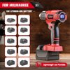 Cordless Heat Gun for Milwaukee m18 Battery, LIVOWALNY 18V 350W 122℉~1202℉ (50℃-550℃) Variable Temperature Control Hot Air Gun with LCD Digital Display for Shrink Tubing, Crafts (No Battery)