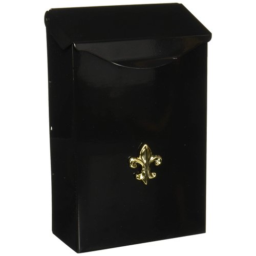 Gibraltar Mailboxes Classic Small Capacity Galvanized Steel Black, Wall-Mount Mailbox, BW110000