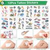 Winrayk 12 Sets Soccer Party Favors Sports Birthday Supplies, Soccer Goodie Bags Drawstring Bags Tattoo Stickers Gifts Toys Goody Bag Stuffers Filler Soccer Birthday Party Favors Soccer Party Supplies