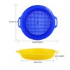 Newbested 4 Pack Multicolor Sand Sifter Sieves,Plastic Sand Sifter for Backyard Park Party Favor Sand and Beach(4 Colors,8.75" x 9.75")